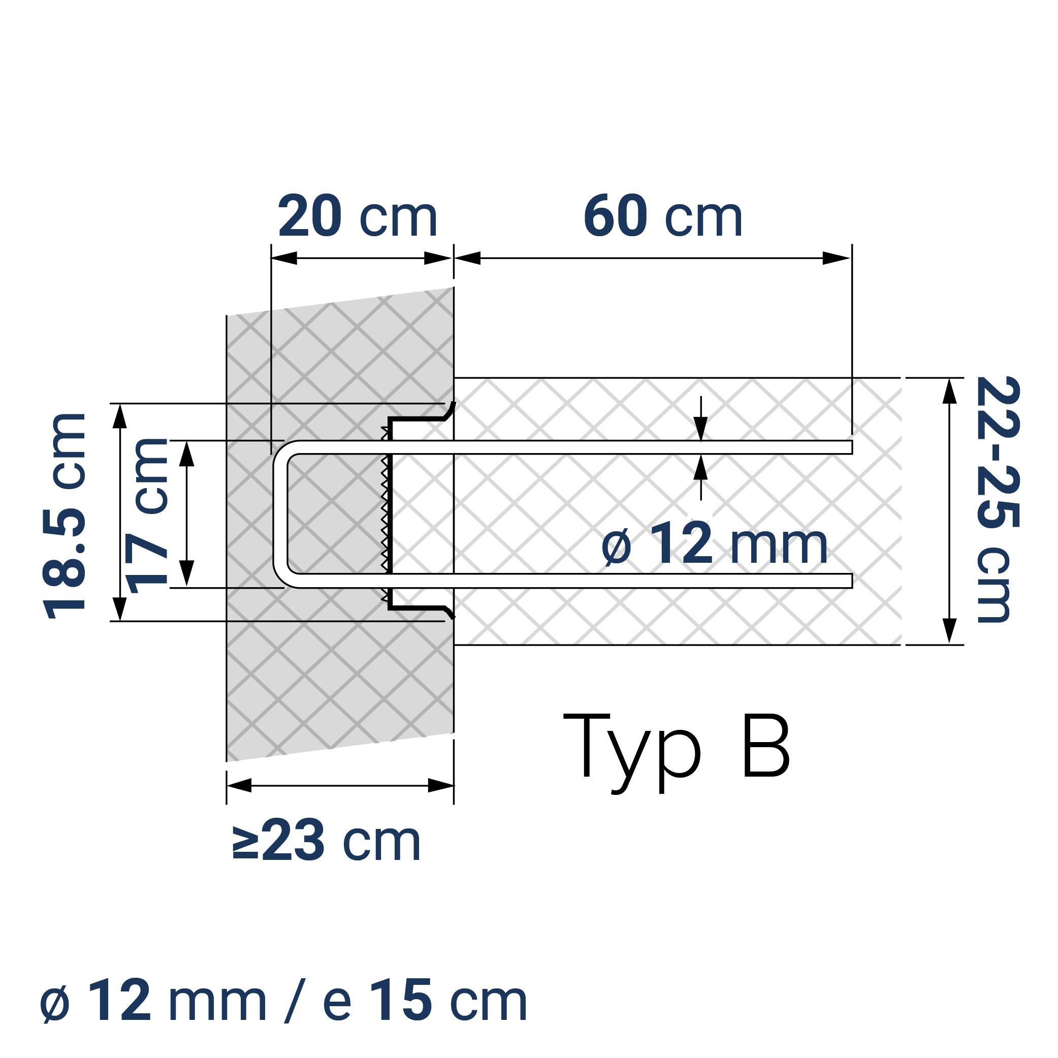 A431010371 7640425419709 BE-BOX® Bewehrungsbox Typ B17-12-15 h20 lü60 | Variante zu COMAX 37S | 80 cm | 11.68 kg/m